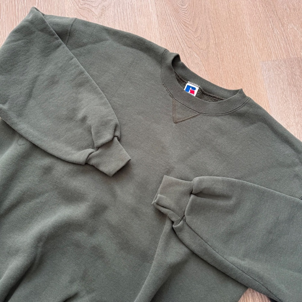 VTG Russell Athletic Crewneck Sweatshirt Mens XXL Green Made in USA V-Stitch 90s
